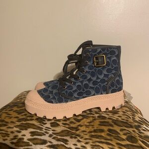 Coach Blue and cream Men's Boots